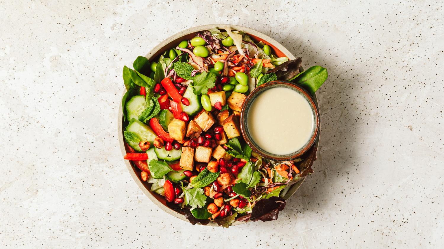 Twelve veg tofu salad