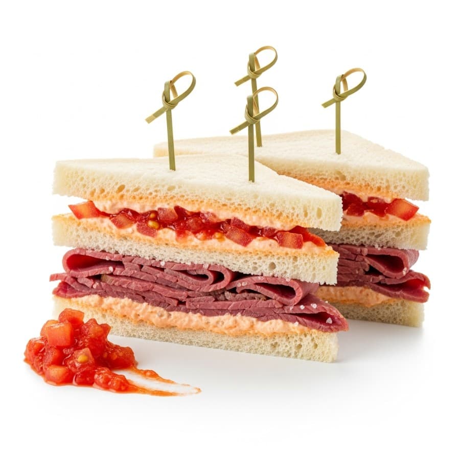 Salted Beef Club Sandwich