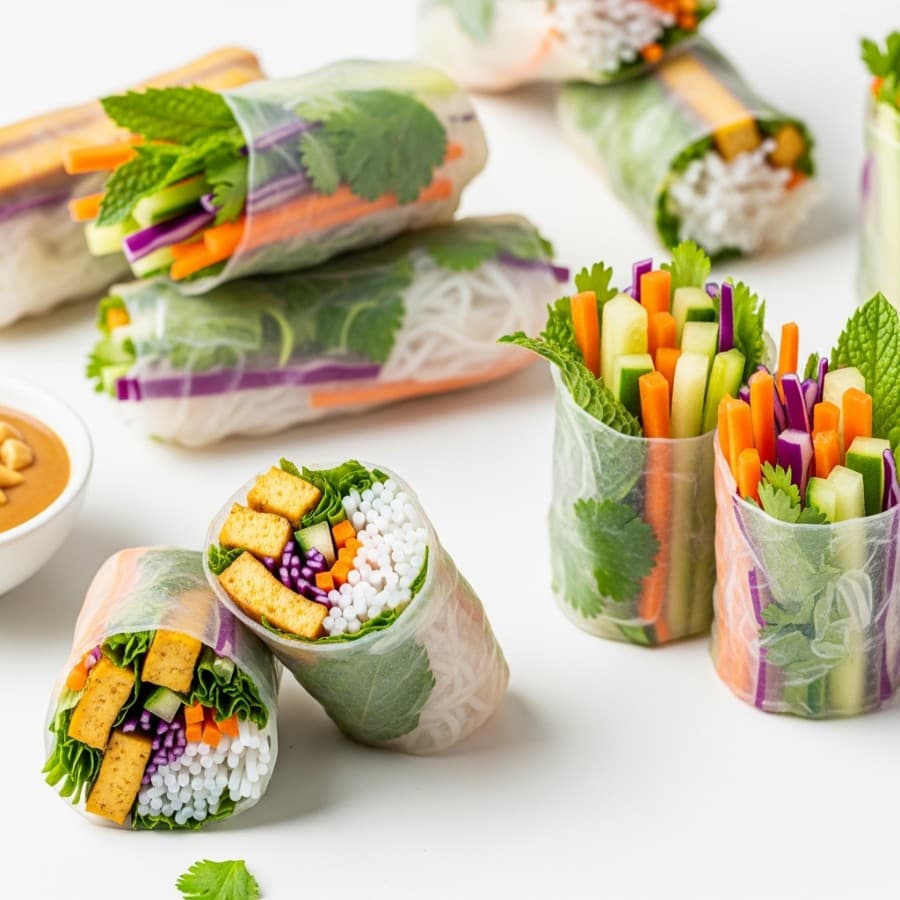 Marinated Tofu Rice Paper Roll