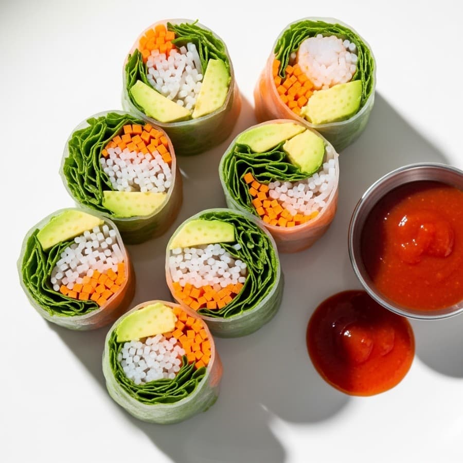 Spicy Avocado Rice Paper Roll