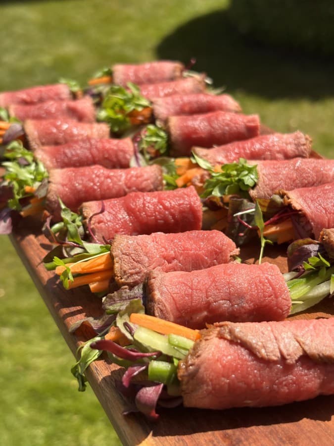 Korean Spiced Rare Beef Canapé
