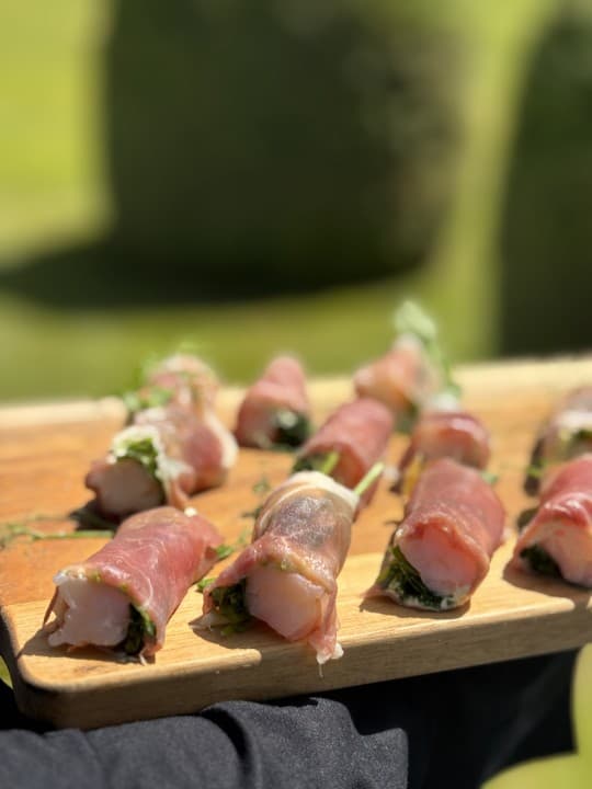 Prawn & Prosciutto Yuzu Cream Canapé