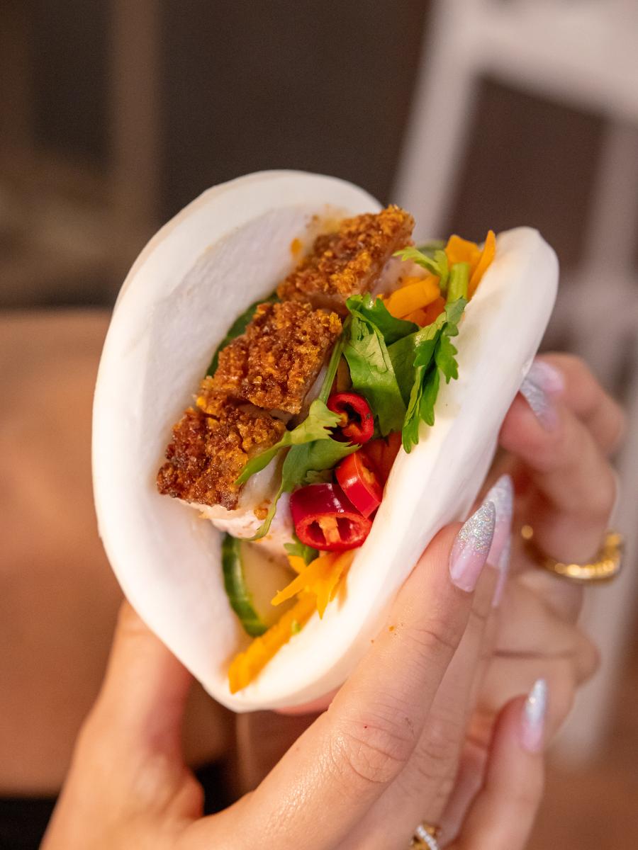 Crispy Roast Pork Bao Bun