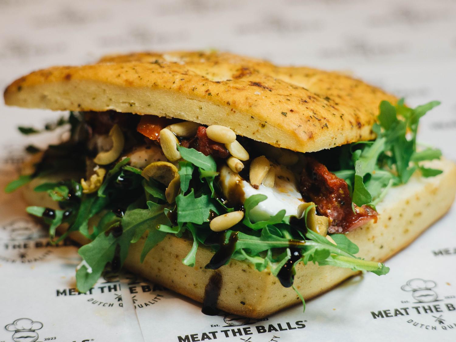 Meatless focaccia