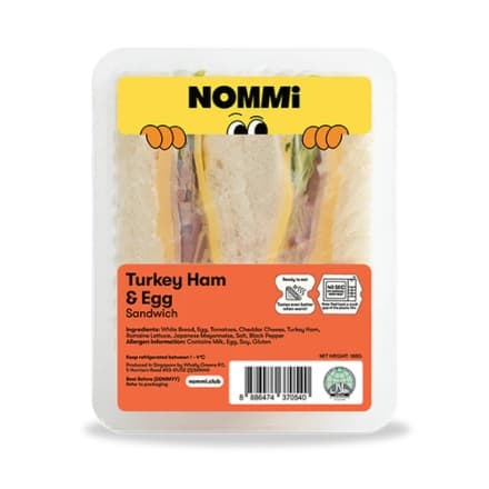 Nommi Turkey Ham & Egg Sandwich 188G
