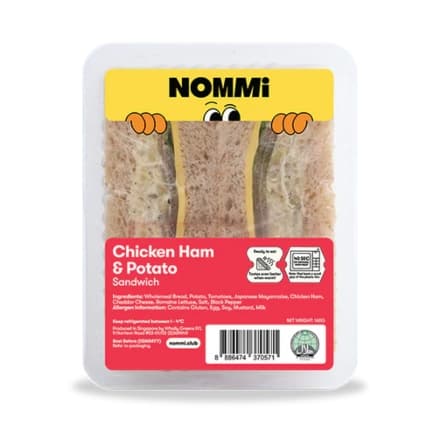Nomzy Chicken Ham & Potato Sandwich 160G