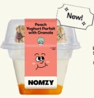 Nomzy Peach Yoghurt Parfait with Granola
