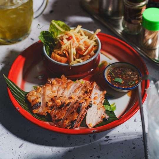 Papaya Salad with Pork Jowl