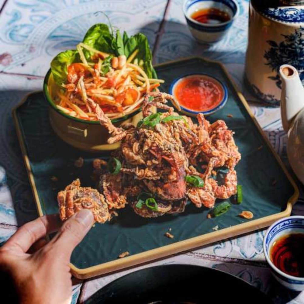 Papaya Salad with Soft Shell Crab