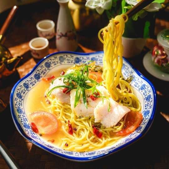 Szechuan Fish w Pickled Mustard Rice Noodles Soup
