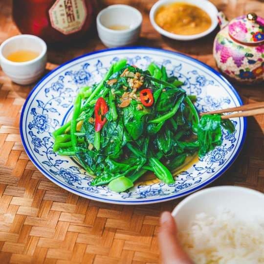 Chinese Broccoli Stir-fried w Fermented Bean Sauce