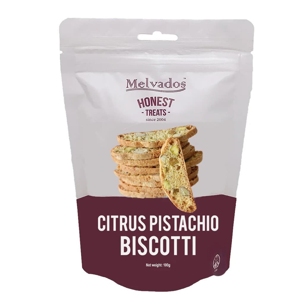 Citrus Pistachio Biscotti, 40g 