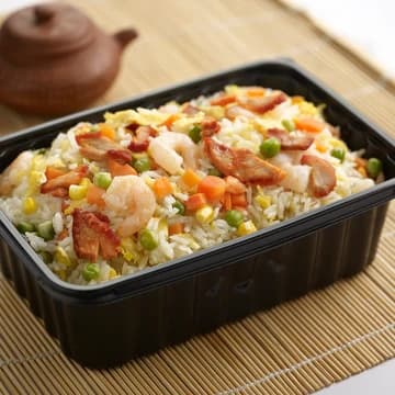 Fried Rice with Prawn & BBQ Pork (叉燒蝦仁炒飯)