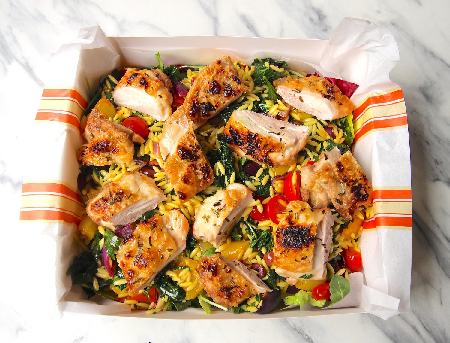 Sunshine Orzo Salad with Chicken 