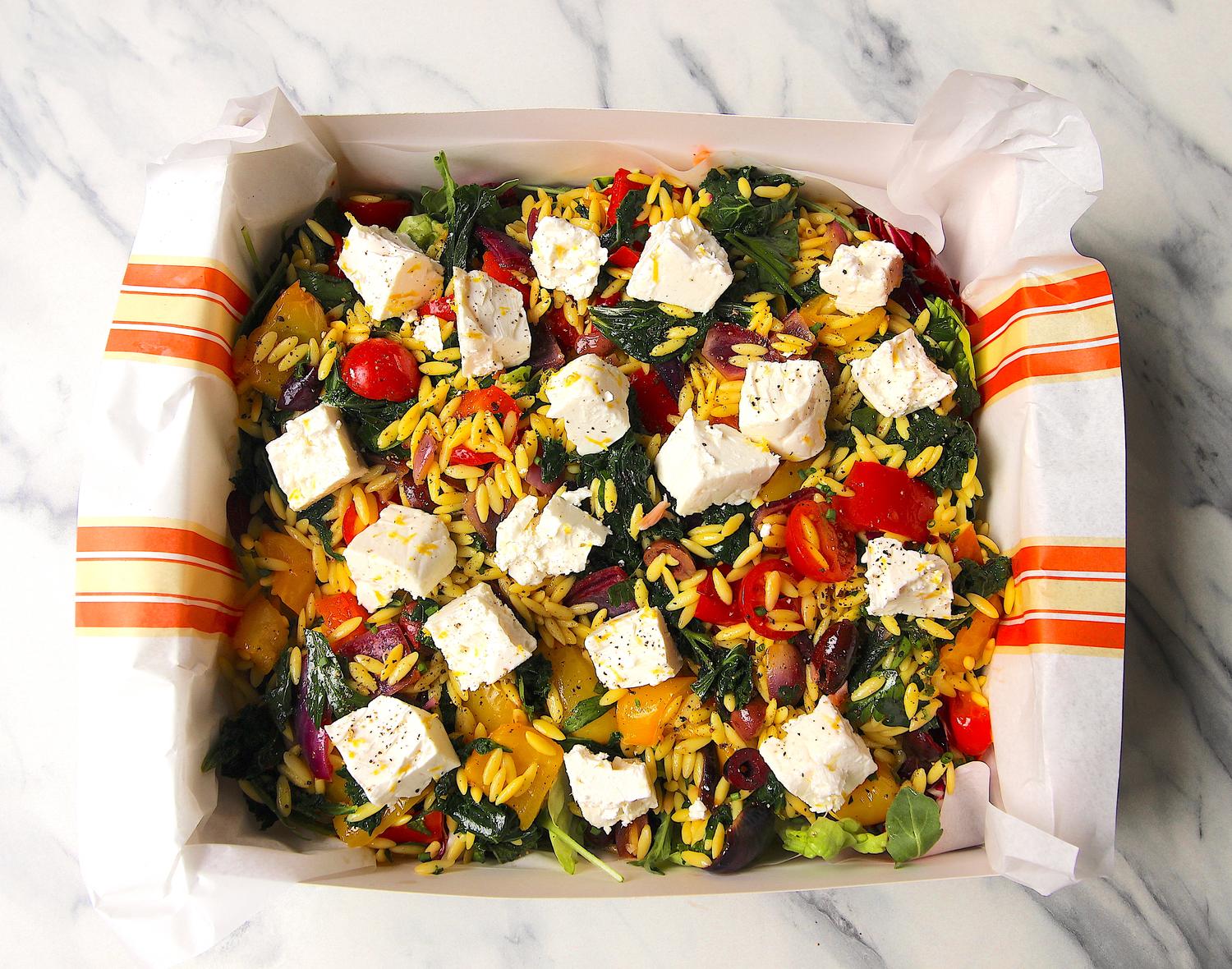 Sunshine Orzo Salad with Feta 