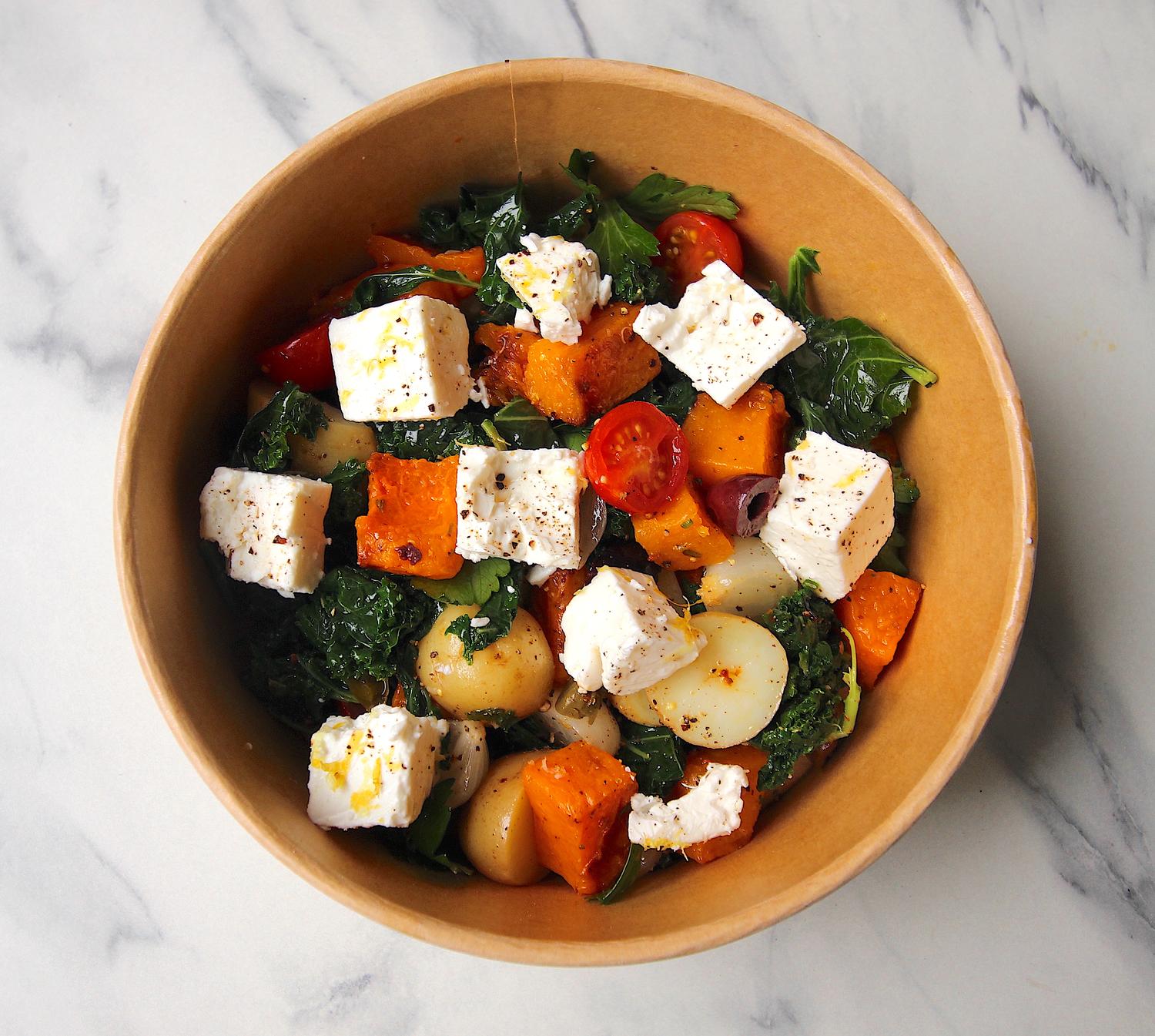 Super Squash & Kale Salad with Feta