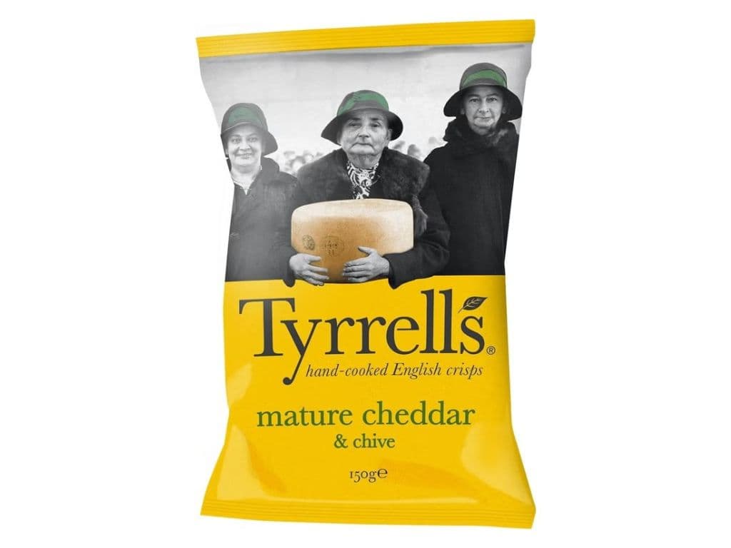 Mature Cheddar & Chive Crisps Tyrrells