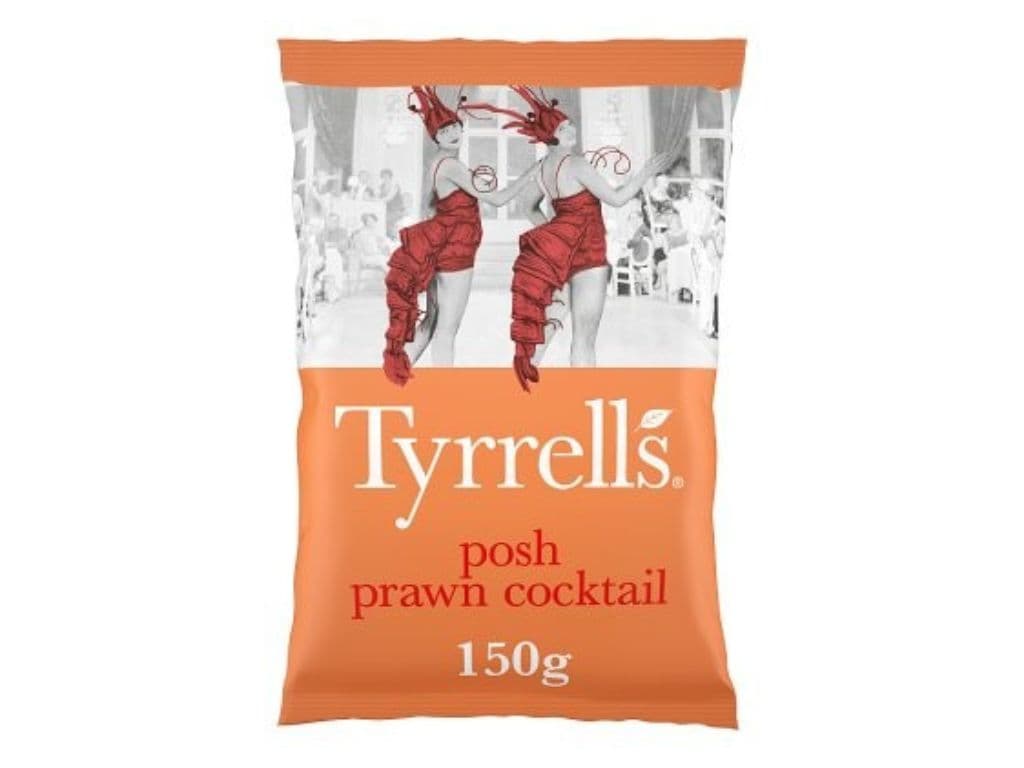 Posh Prawn Cocktail Crips Tyrrells