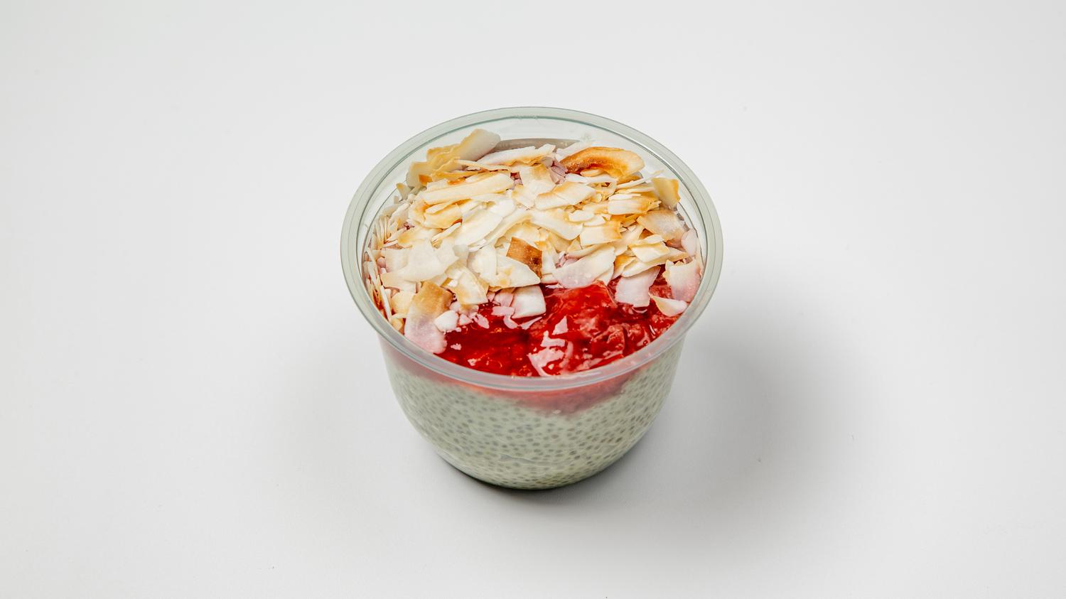 Coconut Strawberry Matcha pudding