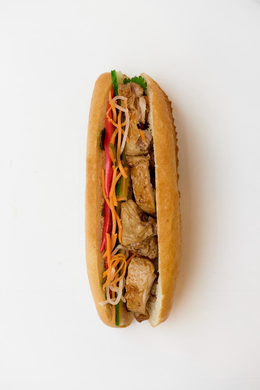 Braised Ginger Chicken Banh Mi