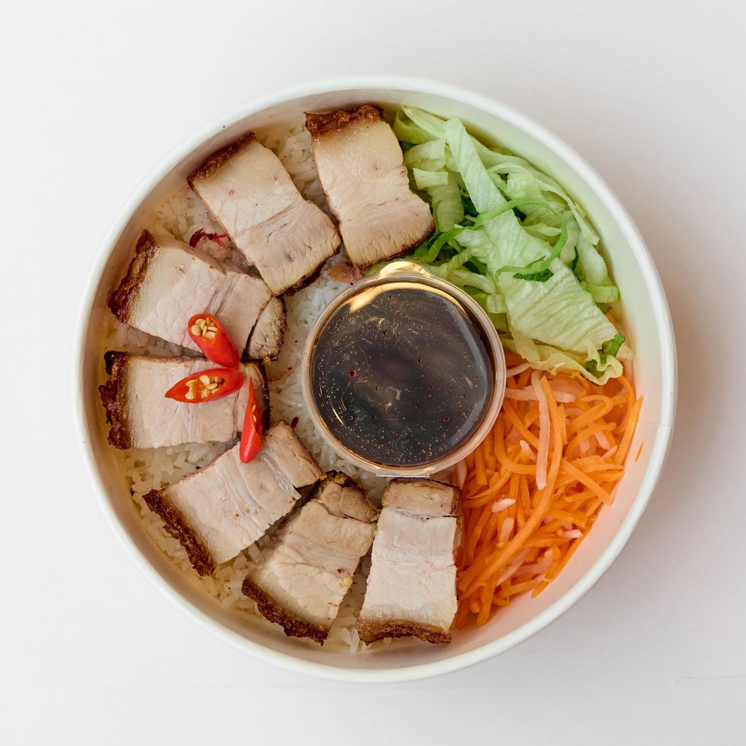 Crispy Pork Belly Rice bowl
