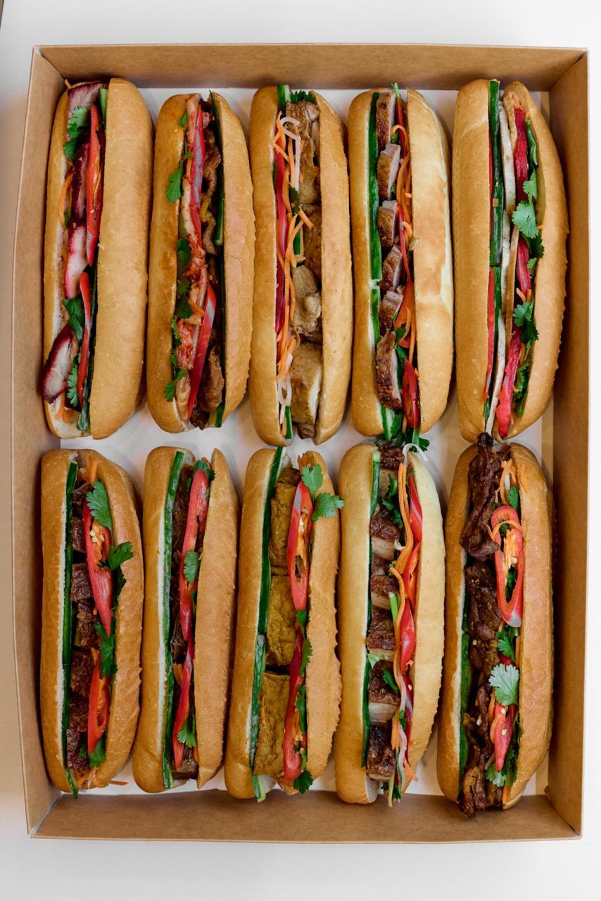 Braised Ginger Chicken Banh Mi Platter