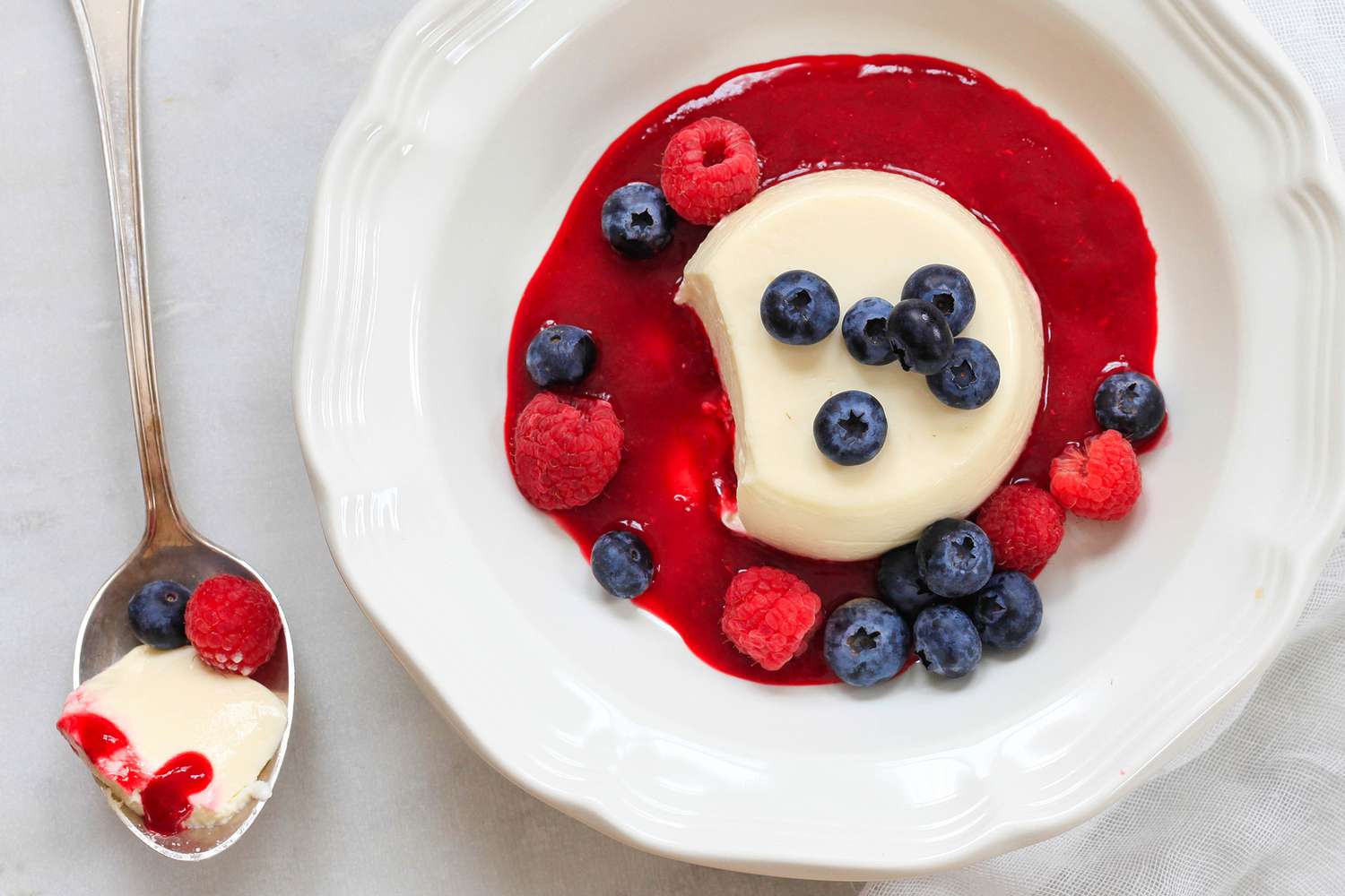 Panna Cotta with Forest Fruit Coulis