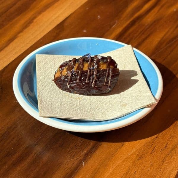 Nut Butter & Dark Chocolate Stuffed Date