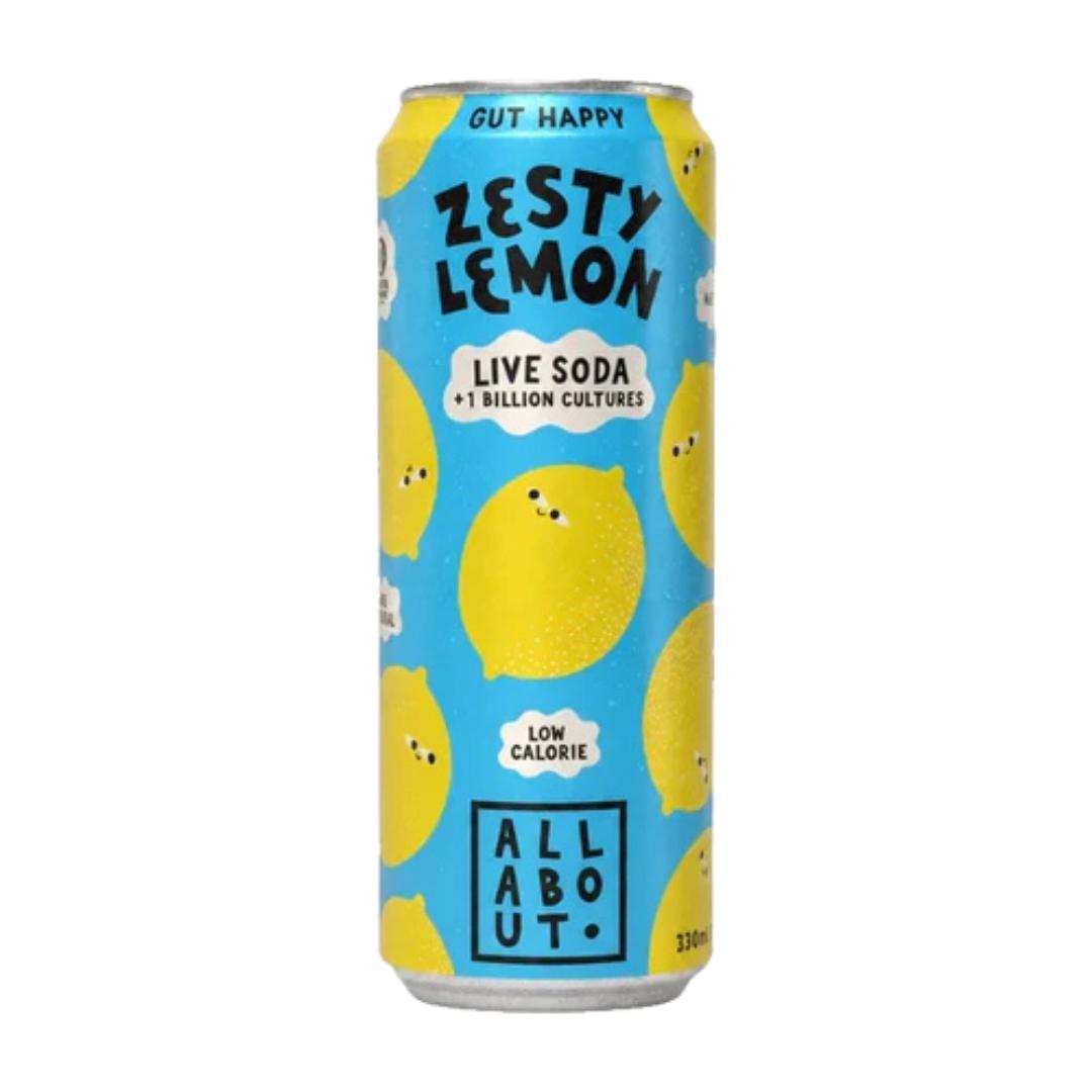 All About Zesty Lemon Live Organic Soda