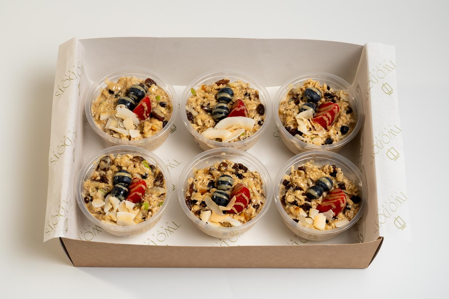 Bircher Muesli with Coconut Chips, Maple & Tahini