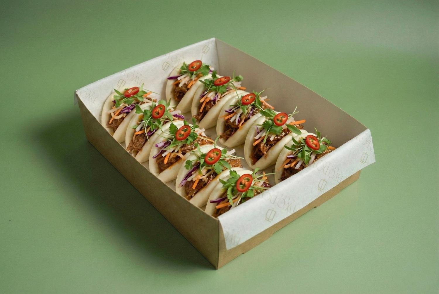 Korean Pulled Pork Bao Bun Platter