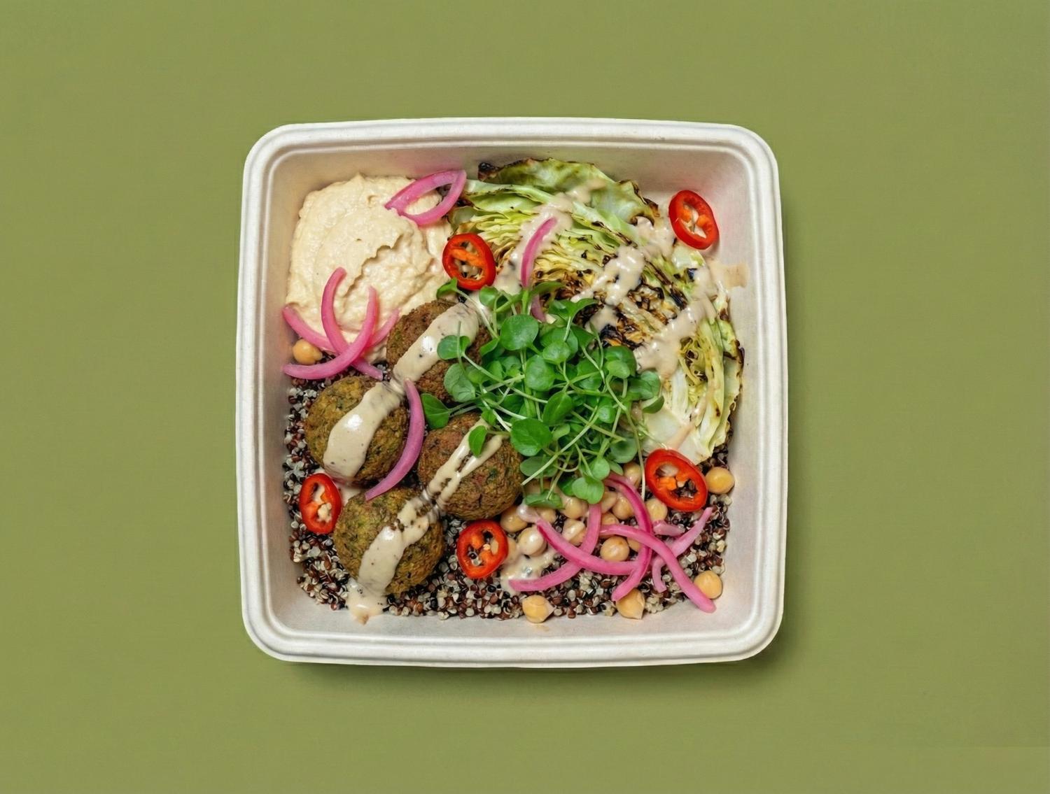 Middle Eastern Falafel & Quinoa Bowl