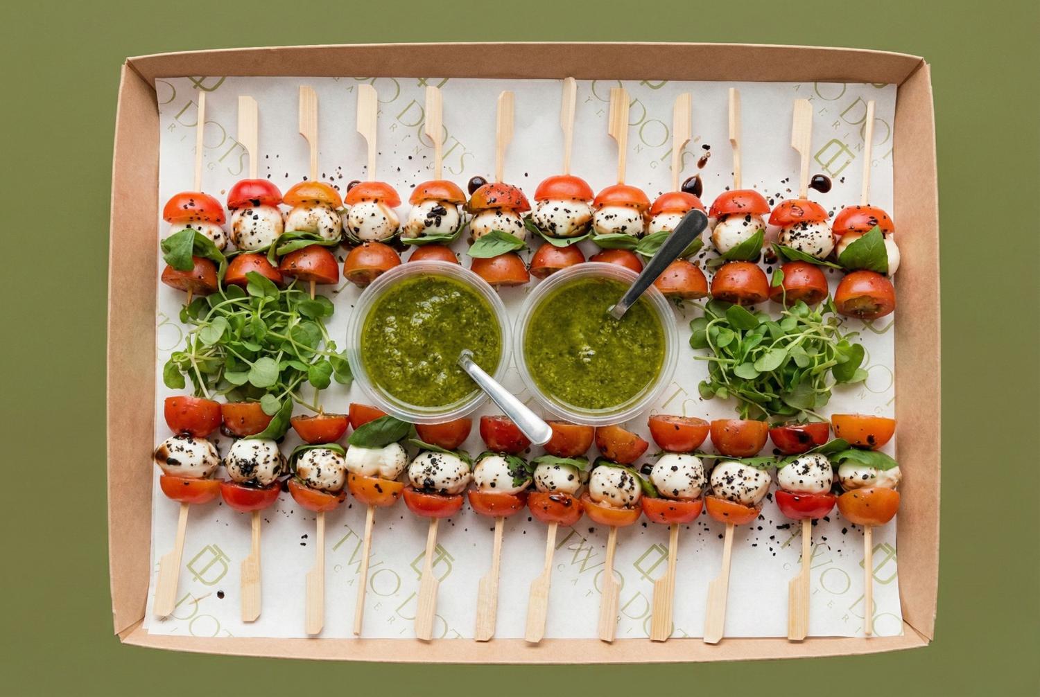 Creamy Mozzarella Ball Skewers