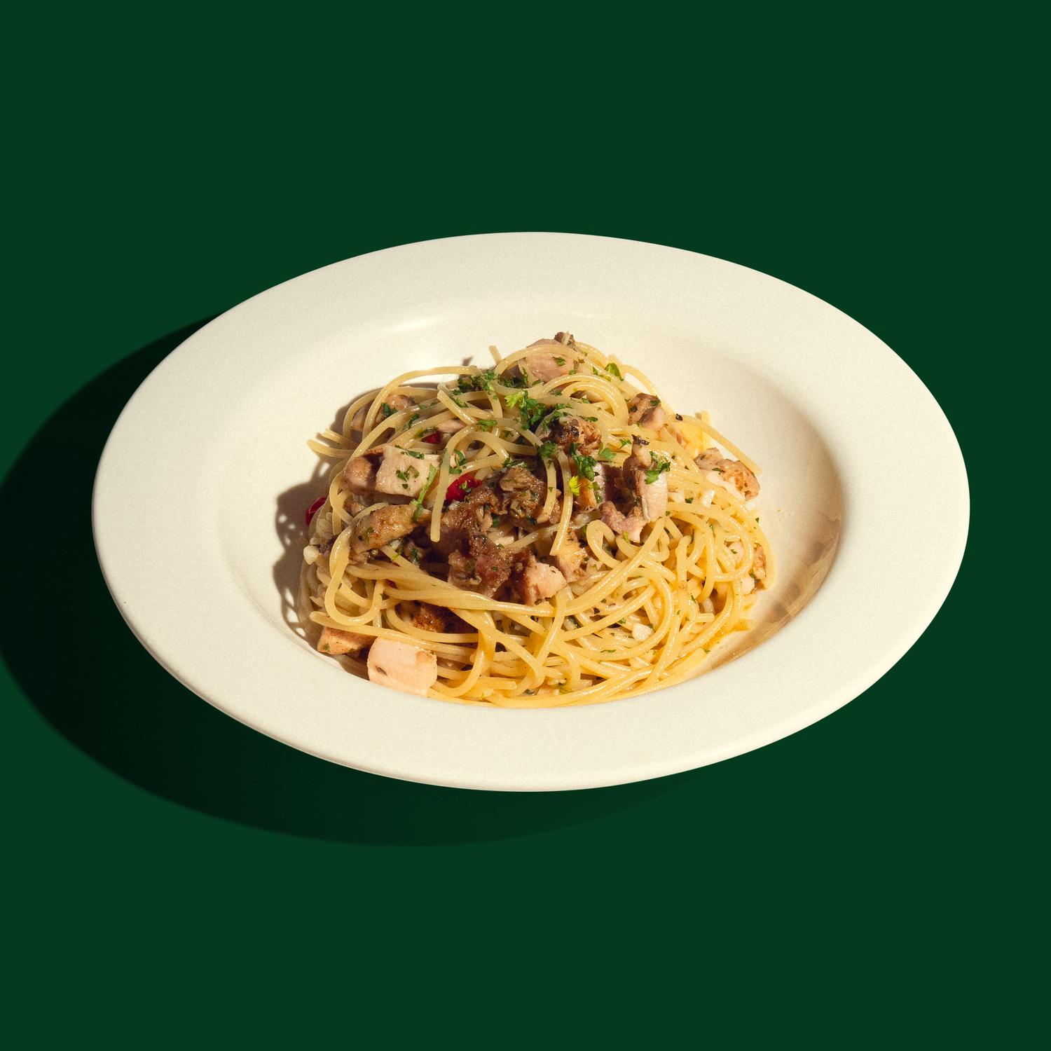 Grilled Chicken Aglio Olio
