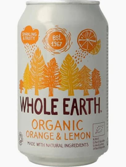 Whole Earth Sparkling Orange & Lemon - 24 x 33cl