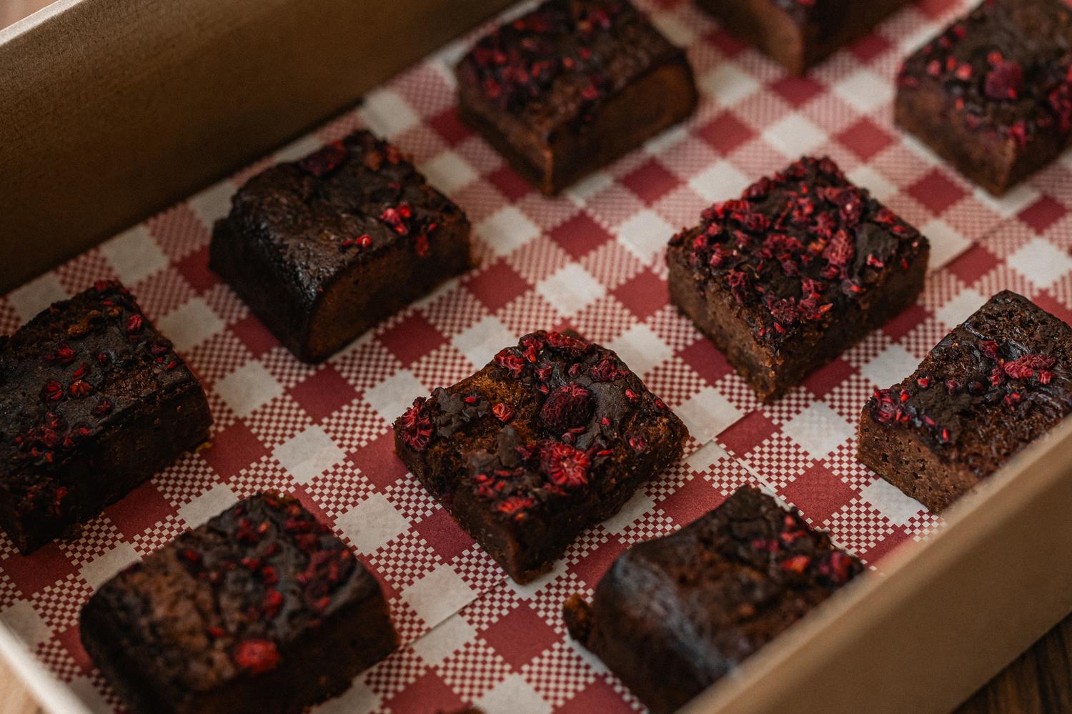 Choc Raspberry Brownie Bites