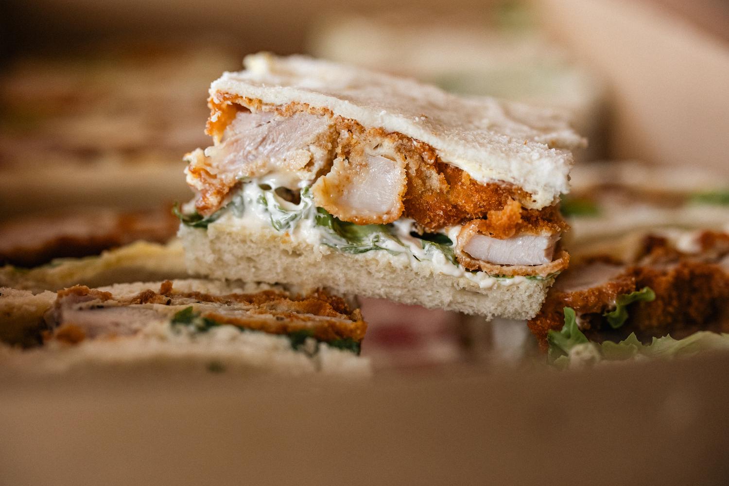 Katsu Chicken with Mayo & Lettuce Sandwiches