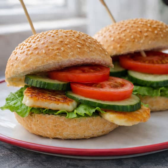 Haloumi and Hommus Breakfast Slider