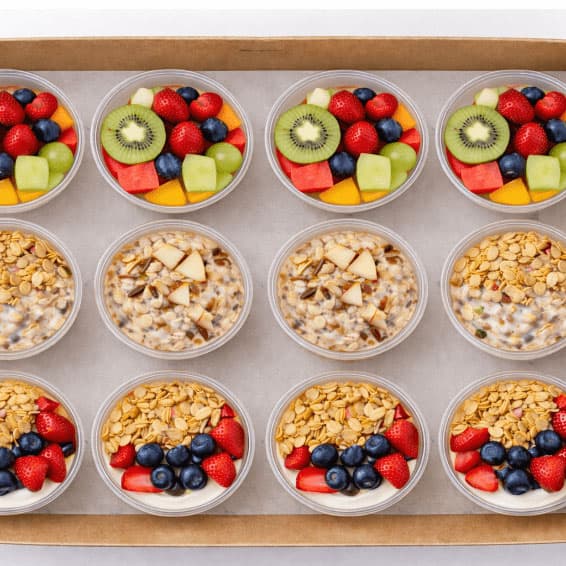 Healthy Breakfast Cups Platter (12 Cups)