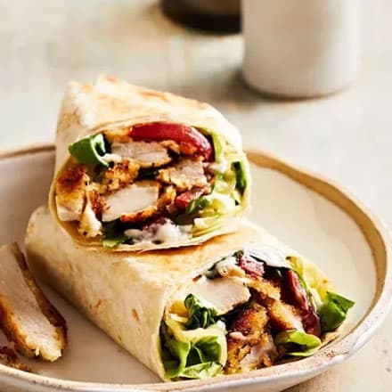 Chicken Schnitzel Pesto Wrap