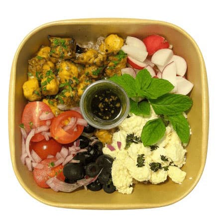 Mediterranean Veggie Salad Bowl