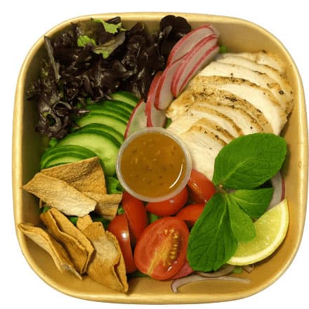 Crispy Chicken Fattoush Bowl