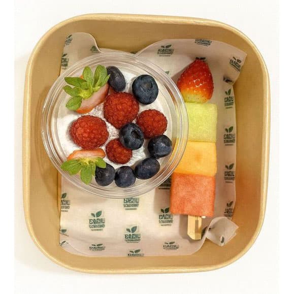Chia Pudding and Fruit Skewers Box