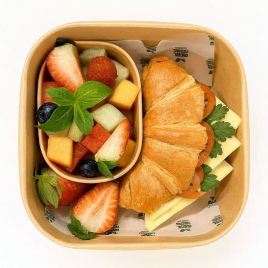 Croissant and Fruit Salad Box