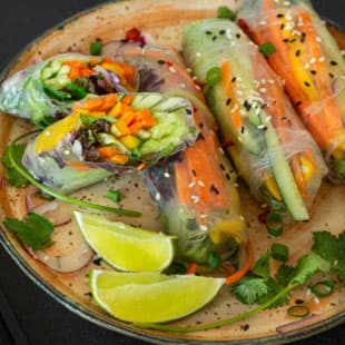 Avocado and Mango Rice Paper Roll