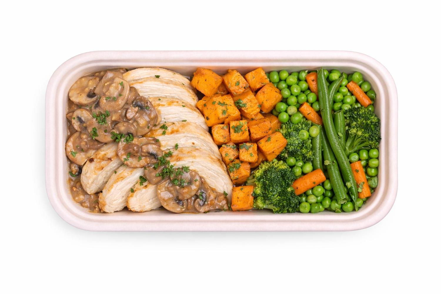 Roasted Chicken Breast in Mushroom Sauce