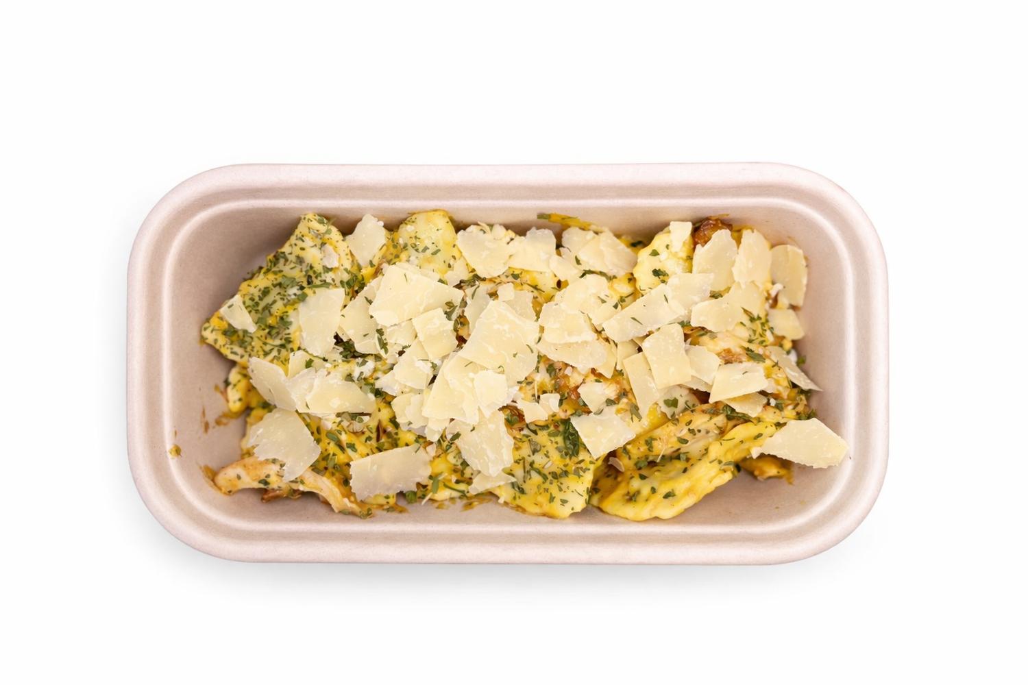 Vegetarian Ravioli in Pumpkin Sauce
