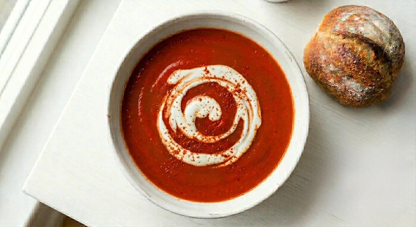Roasted Tomato & Red Lentil Soup