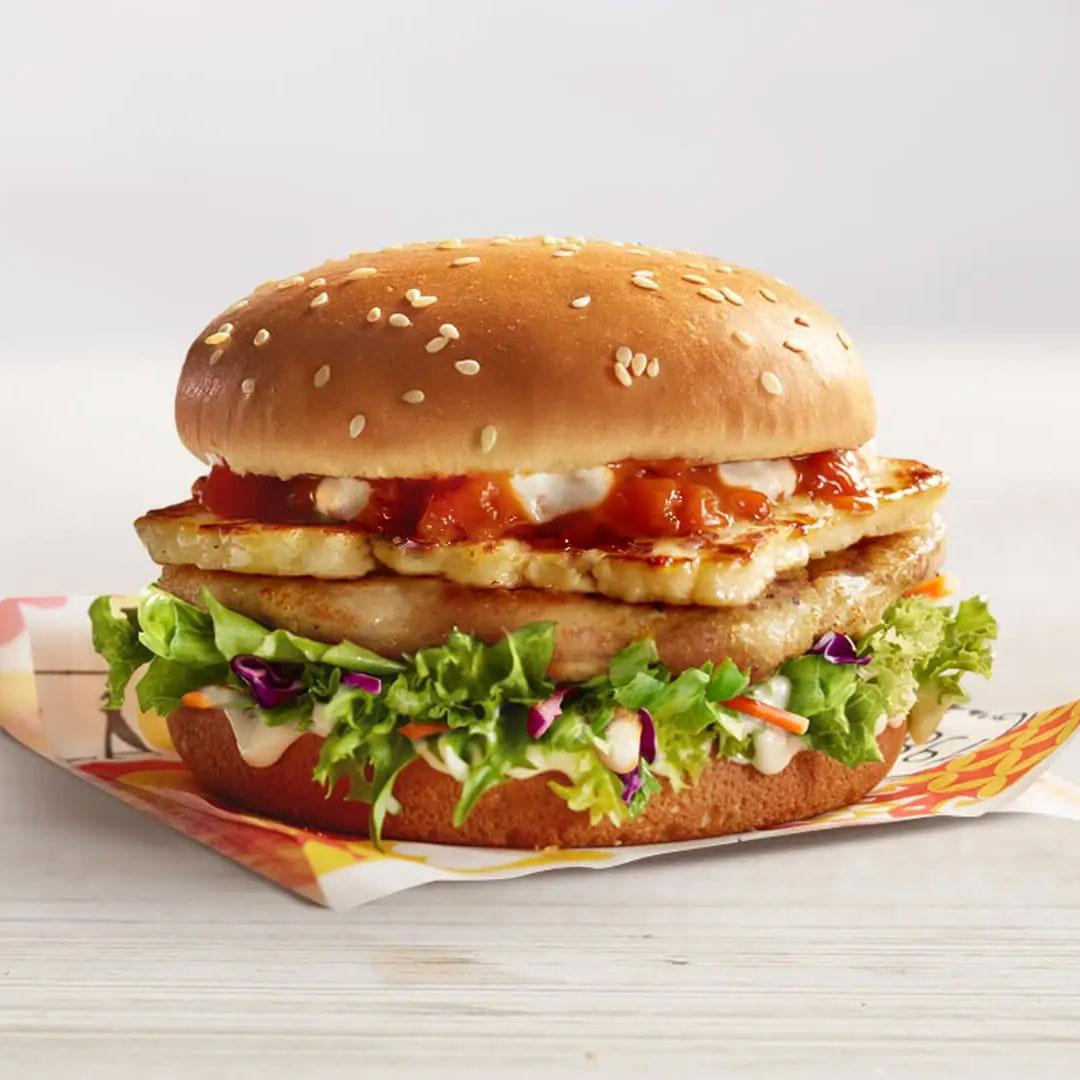 Halloumi & Chicken Burger