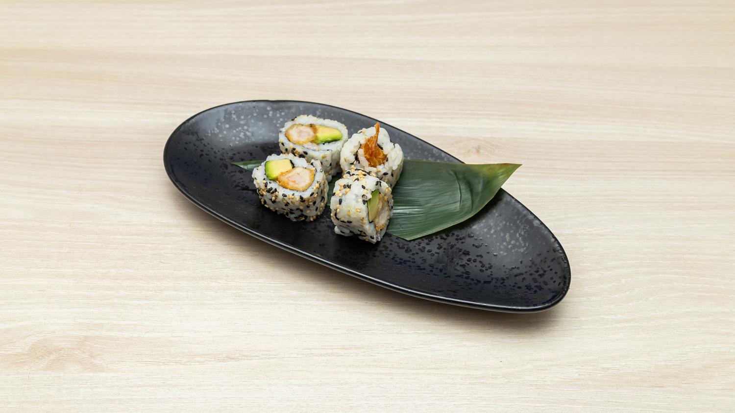 Prawn katsu avocado roll